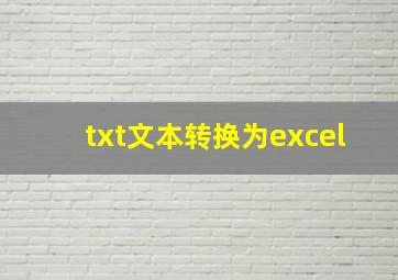 txt文本转换为excel