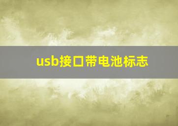 usb接口带电池标志