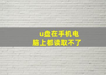 u盘在手机电脑上都读取不了