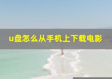 u盘怎么从手机上下载电影