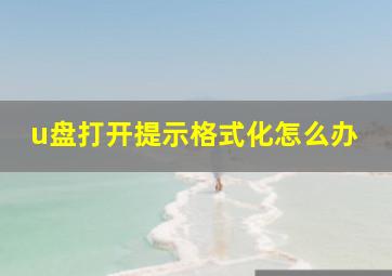 u盘打开提示格式化怎么办