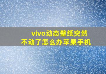 vivo动态壁纸突然不动了怎么办苹果手机