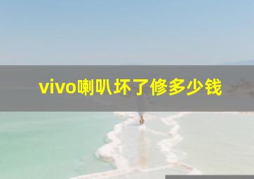 vivo喇叭坏了修多少钱