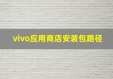 vivo应用商店安装包路径