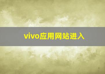 vivo应用网站进入