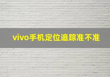 vivo手机定位追踪准不准