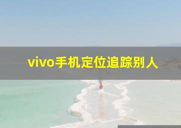 vivo手机定位追踪别人