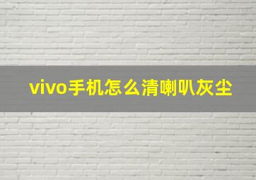 vivo手机怎么清喇叭灰尘