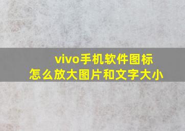 vivo手机软件图标怎么放大图片和文字大小