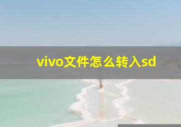 vivo文件怎么转入sd