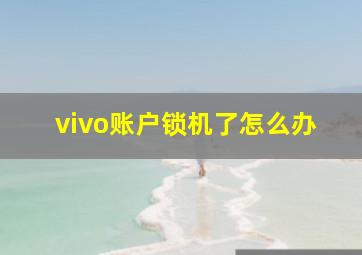 vivo账户锁机了怎么办