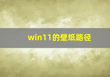 win11的壁纸路径