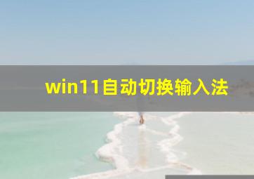 win11自动切换输入法