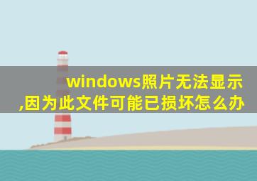 windows照片无法显示,因为此文件可能已损坏怎么办