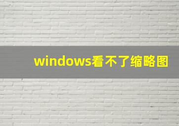 windows看不了缩略图