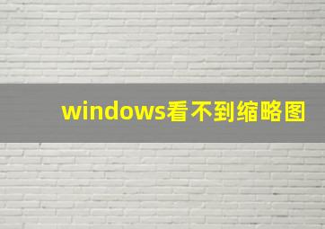 windows看不到缩略图