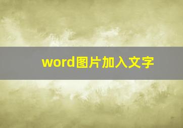 word图片加入文字