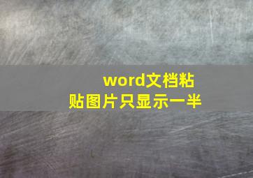 word文档粘贴图片只显示一半