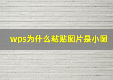 wps为什么粘贴图片是小图