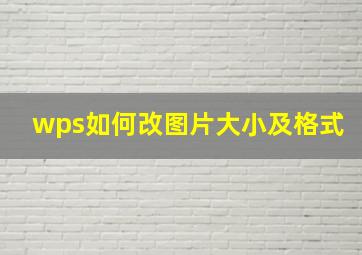 wps如何改图片大小及格式