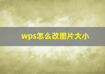 wps怎么改图片大小