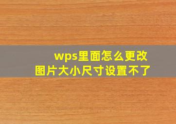 wps里面怎么更改图片大小尺寸设置不了