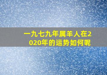 一九七九年属羊人在2020年的运势如何呢