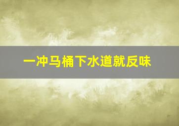 一冲马桶下水道就反味