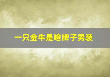 一只金牛是啥牌子男装