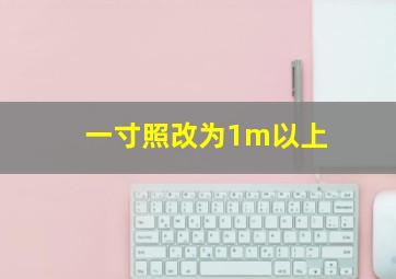 一寸照改为1m以上