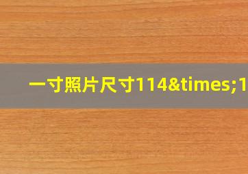 一寸照片尺寸114×156