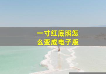 一寸红底照怎么变成电子版