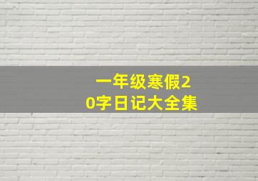 一年级寒假20字日记大全集