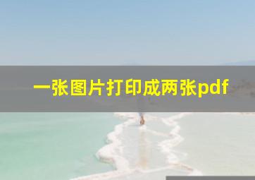 一张图片打印成两张pdf