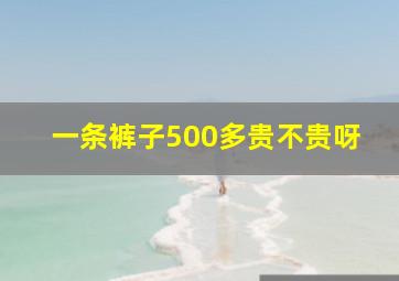 一条裤子500多贵不贵呀