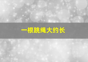 一根跳绳大约长