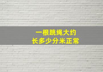 一根跳绳大约长多少分米正常