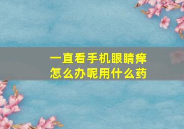 一直看手机眼睛痒怎么办呢用什么药