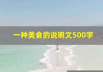 一种美食的说明文500字