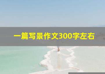 一篇写景作文300字左右