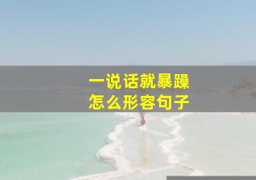 一说话就暴躁怎么形容句子