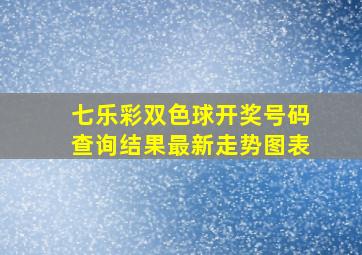 七乐彩双色球开奖号码查询结果最新走势图表