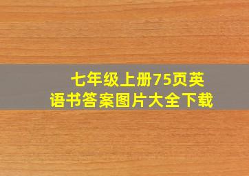 七年级上册75页英语书答案图片大全下载