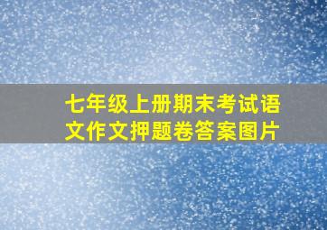 七年级上册期末考试语文作文押题卷答案图片