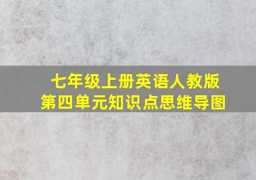 七年级上册英语人教版第四单元知识点思维导图