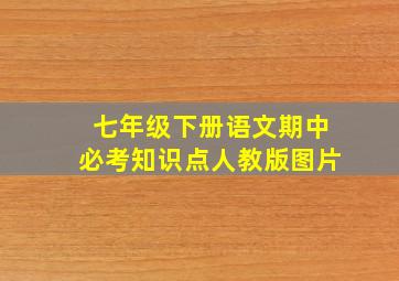 七年级下册语文期中必考知识点人教版图片