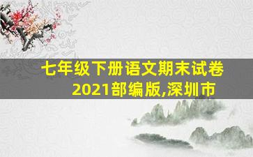 七年级下册语文期末试卷2021部编版,深圳市