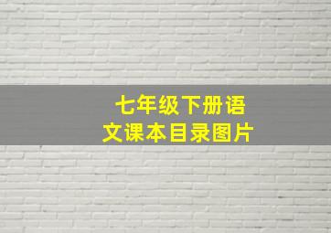 七年级下册语文课本目录图片