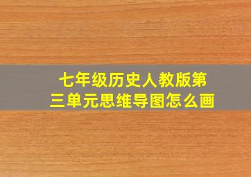 七年级历史人教版第三单元思维导图怎么画