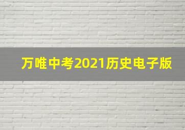 万唯中考2021历史电子版